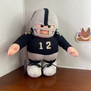 Vintage 1980s NFL Moose Los Angeles Raiders Kamar Plush Doll Football Player